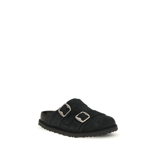 BIRKENSTOCK 1774 Black Calf Leather Bos Taurus Mules