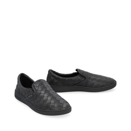 Bottega Veneta Black Calfskin Low Top Sneakers