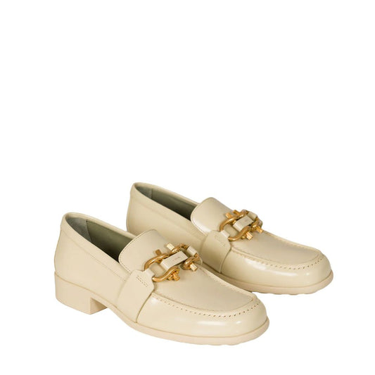 Bottega Veneta White Calfskin Slip-On Loafers