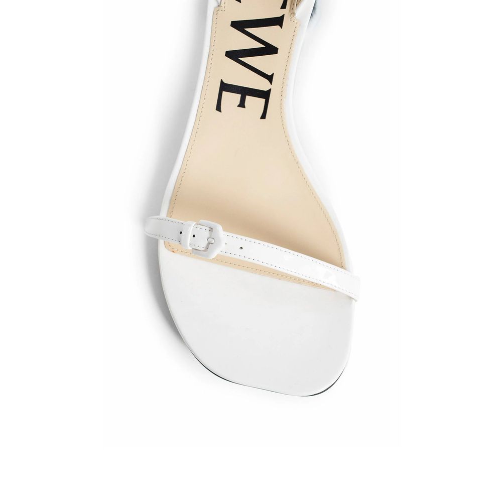 Loewe White Lamb Leather Strap-On Sandals