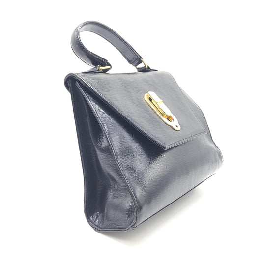 Fendi Black Leather Handbag With Gold Hardware