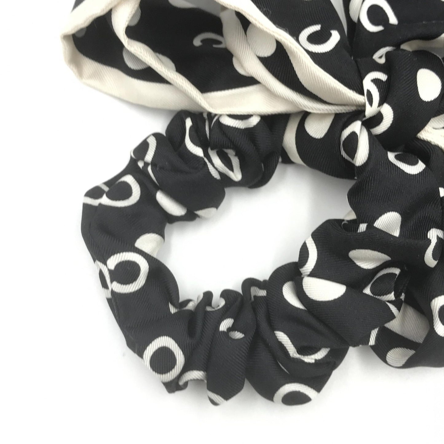 Chanel Silk Polka Dot Twilly Hair Accessory