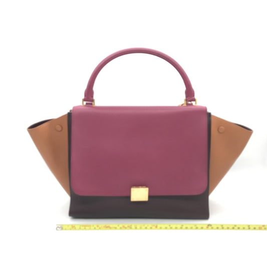 Celine Tricolor Leather Trapeze Handbag