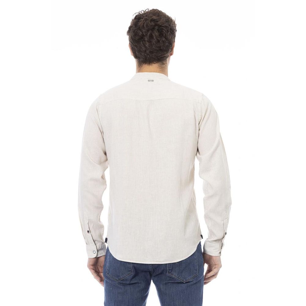Baldinini Trend White Rayon Long Sleeve T-Shirt
