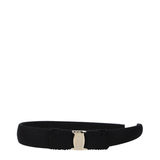 Salvatore Ferragamo Black Cotton Headband