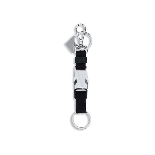 Prada Black Nylon Keychain