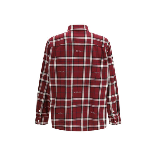 Gucci Red Cotton Pattern Shirt