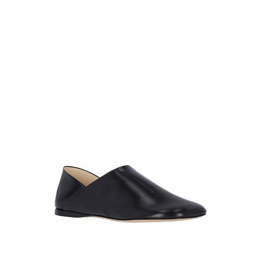 Loewe Black Lamb Leather Slip-On Loafers