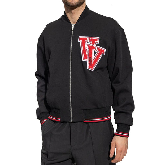 Versace Bomber aus schwarzer Schurwolle