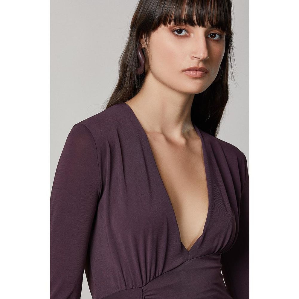 Patrizia Pepe Purple Acetate Cocktail Dress
