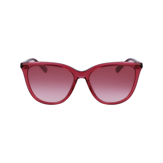 Rote Longchamp Acetat-Sonnenbrille