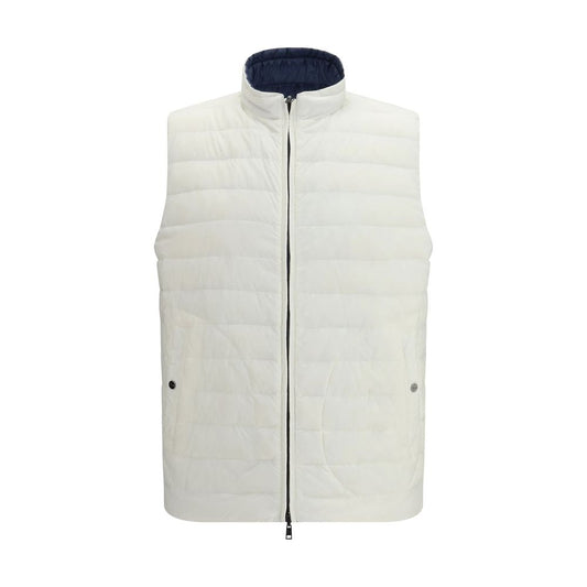 Herno White Polyamide Sleeveless Jacket