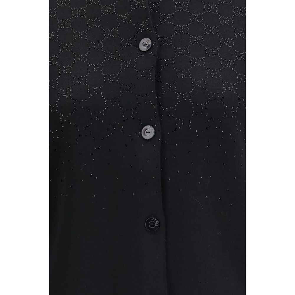 Gucci Cardigan aus schwarzer Wolle