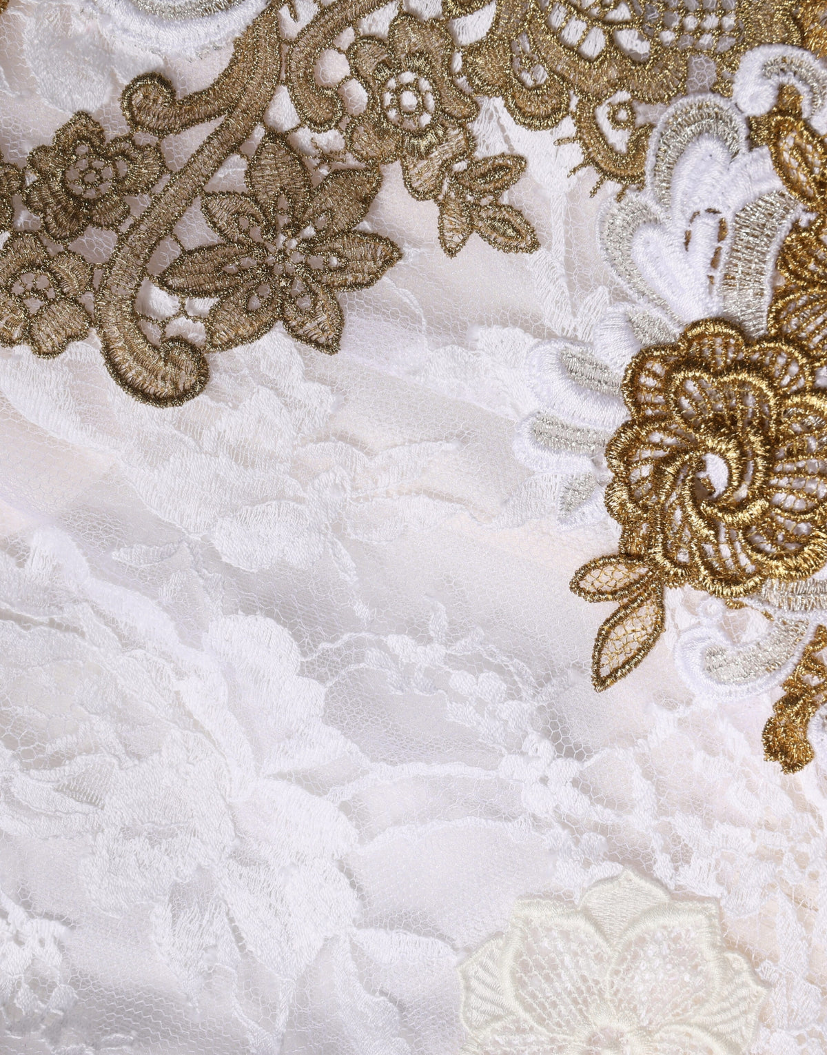 Dolce & Gabbana Ivory Lace Silk Embellished Sleeveless Dress