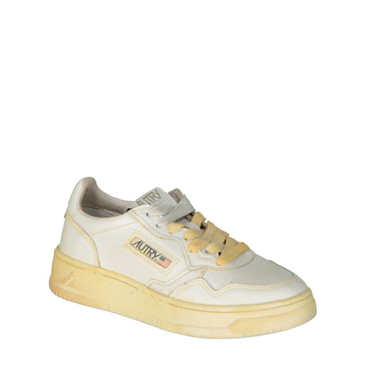 Autry White Leather Low Top Sneakers