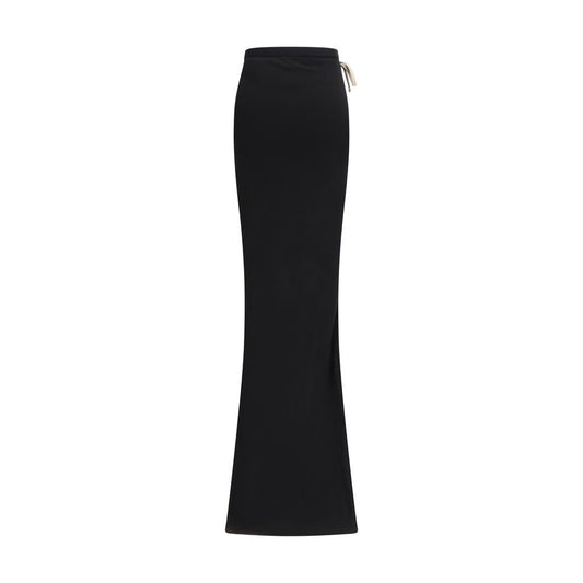 Moncler x Rick Owens Black Cotton Long Skirt