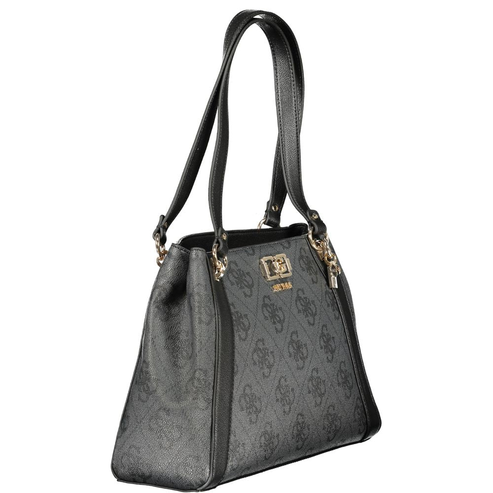 Guess Jeans Nero Poliuretano Women Handbag