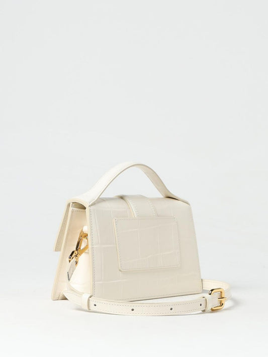 Jacquemus Elfenbeinfarbene Cocco Le Grand Bambino Handtasche