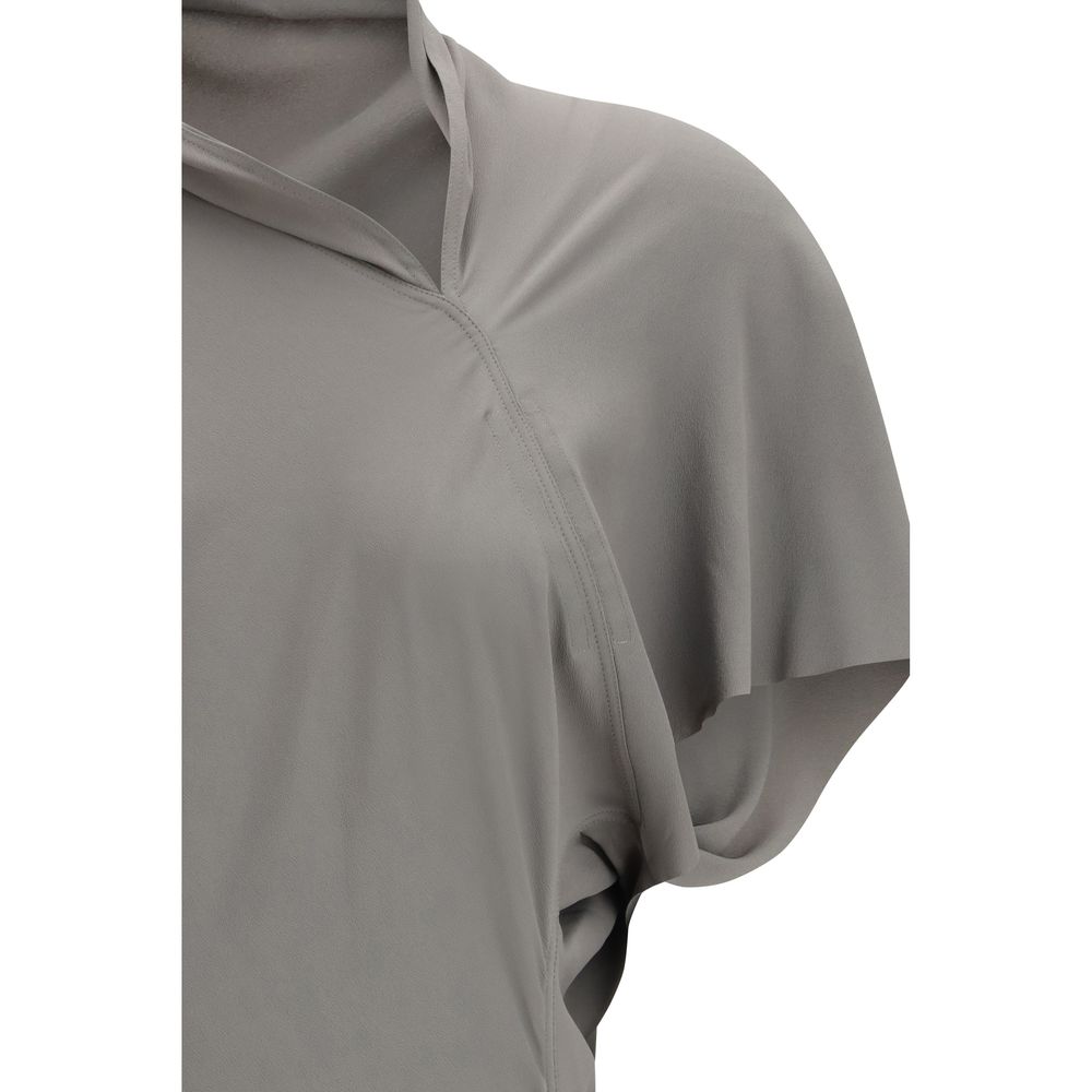 Rick Owens graues Freizeitkleid aus Acetat