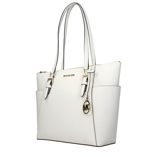 Michael Kors White Leather Shoulder Bag