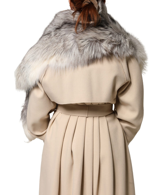 Dolce & Gabbana – Halswärmer-Winterschal aus weißem Fuchspelz