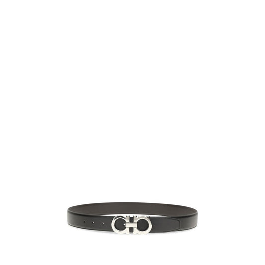 Ferragamo Black Leather Regular Belt