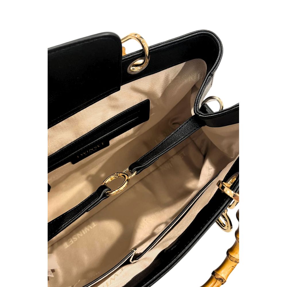 Twinset Black PU Women Handbag