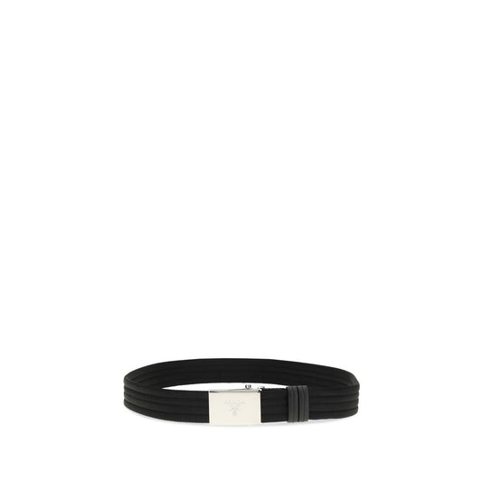 Prada Black Polyester Thin Belt