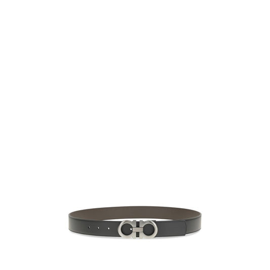 Ferragamo Black Leather Regular Belt
