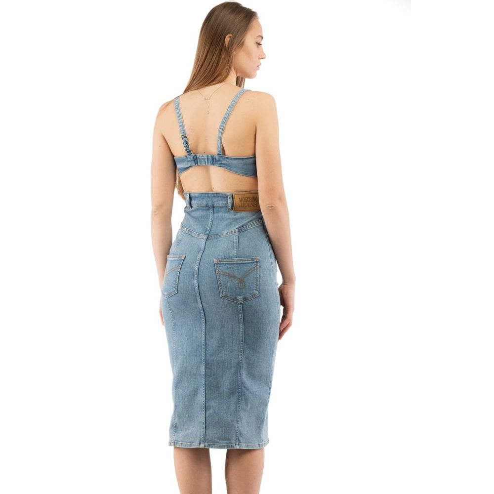 Love Moschino Mehrfarbiges Baumwoll-Freizeitkleid
