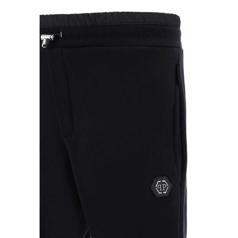 Philipp Plein Black Cotton Joggers (Workout Pants)
