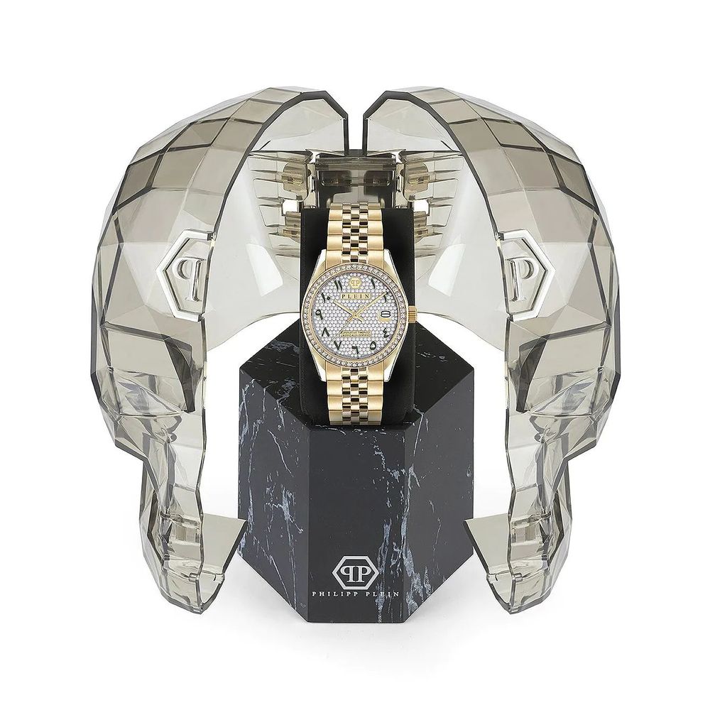 Philipp Plein Gold Stainless Steel Dress Watch