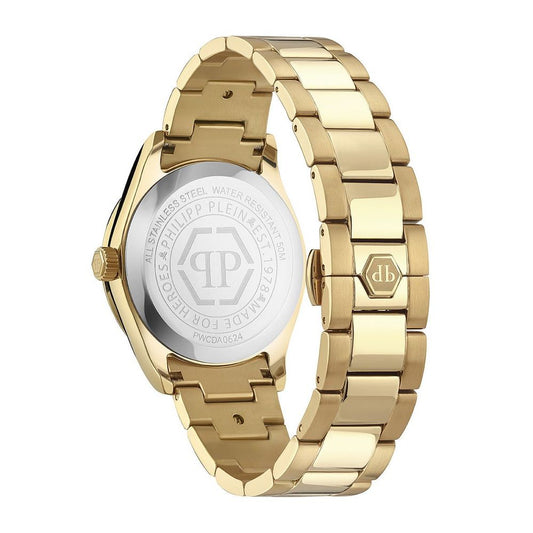 Philipp Plein Gold Stainless Steel Dress Watch