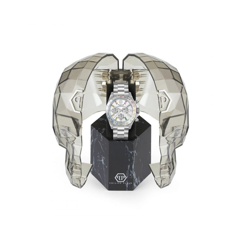 Philipp Plein Gray Stainless Steel Dress Watch