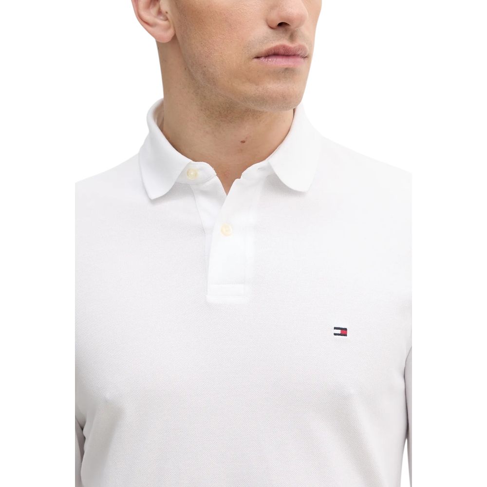 Tommy Hilfiger Weißes Langarm-T-Shirt aus Bio-Baumwolle