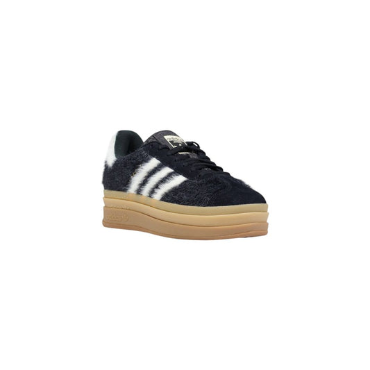 Adidas Originals Black Leather Platform Sneakers