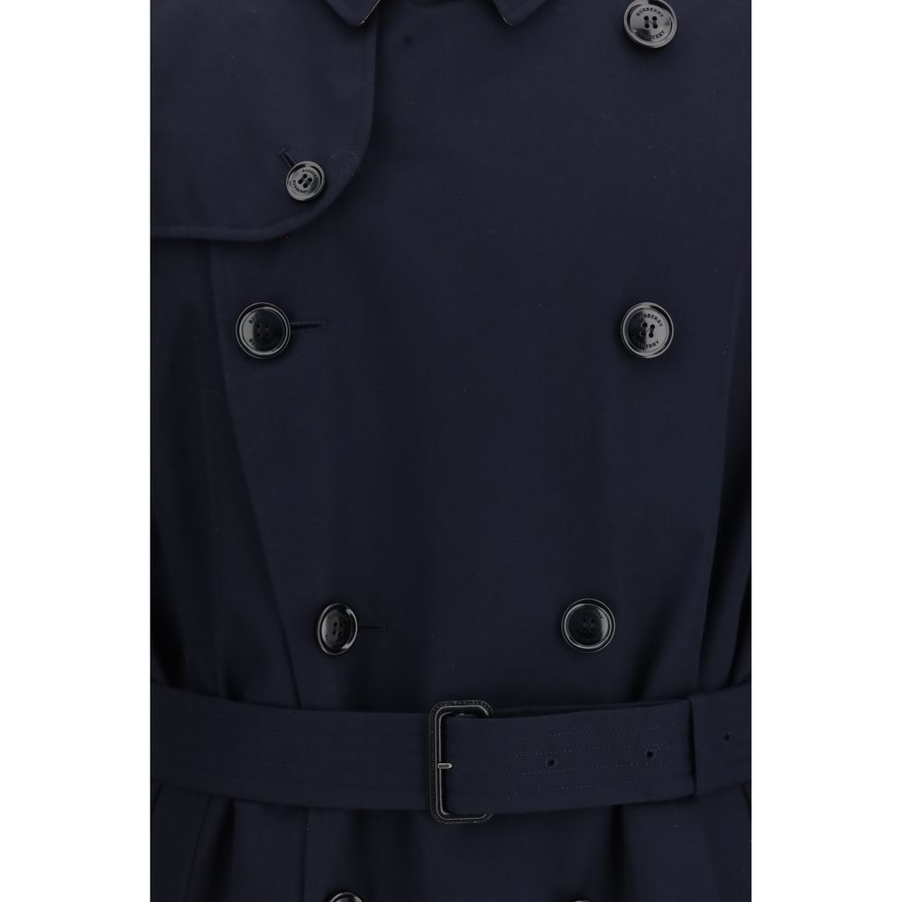 Burberry Blue Cotton Trench Coat