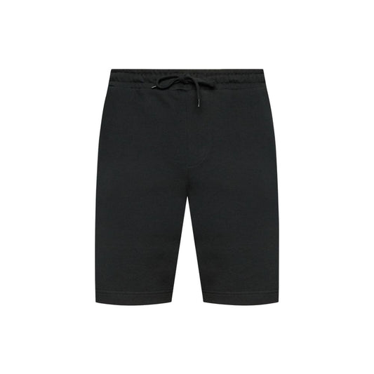 Lyle & Scott Black Cotton Bermuda Shorts