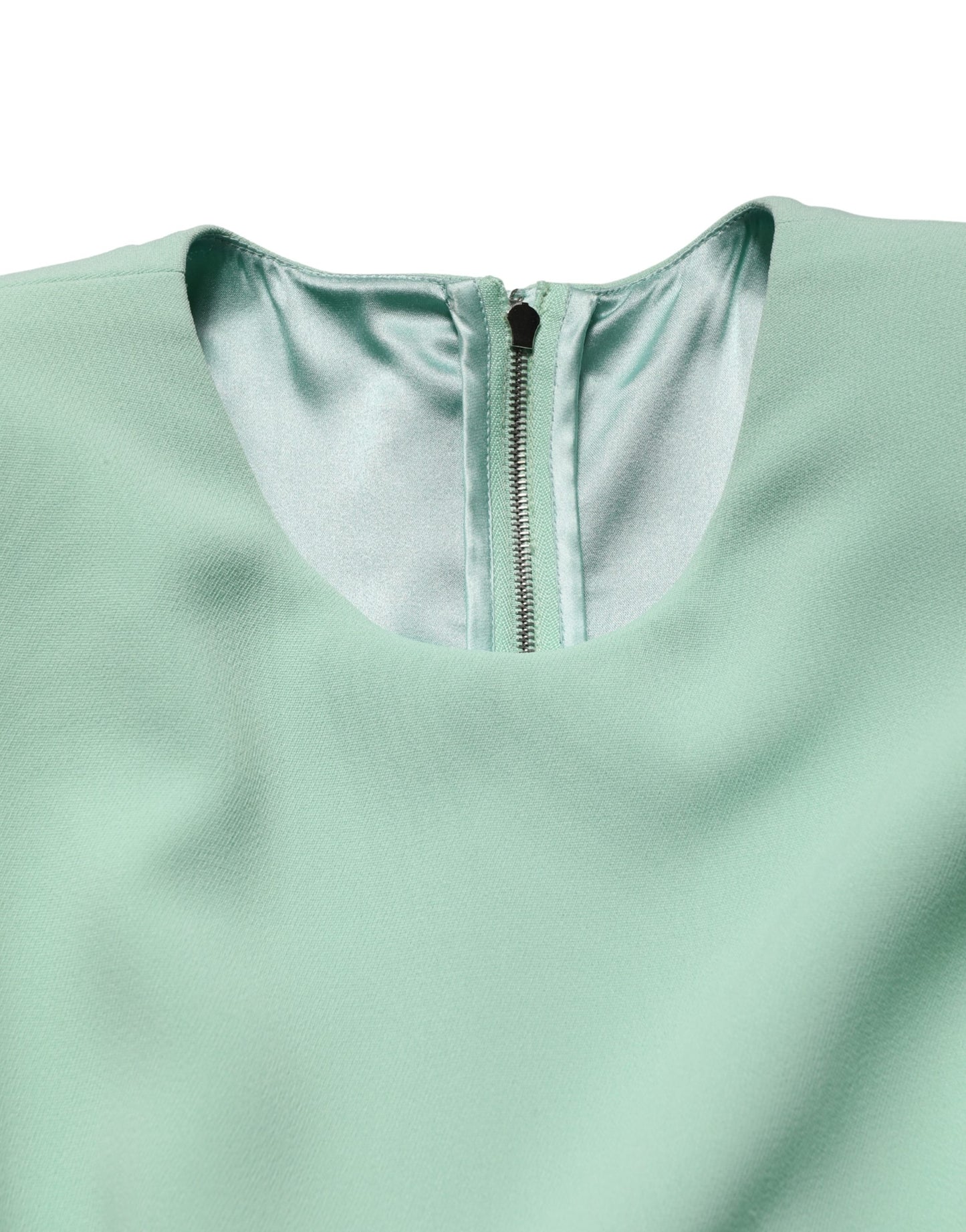 Dolce & Gabbana Green Viscose Long Sleeves Long Gown Dress