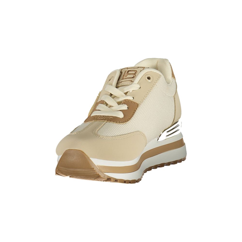Laura Biagiotti Beige Polyurethan Damen-Sneaker