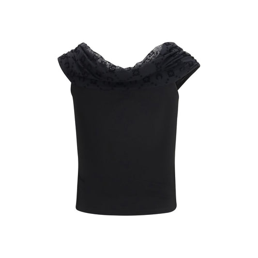 Marine Serre Black Viscose Shirt