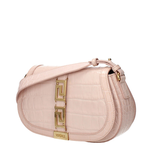 Versace Pink Leather Shoulder Bag