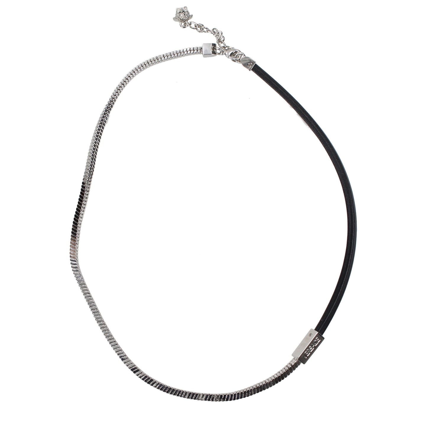 Versace Gray Metal Necklace