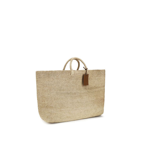Manebi Beige Bast-Handtasche