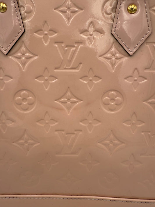Louis Vuitton LOUIS VUITTON Alma MM Pink Patent Monogram Handbag
