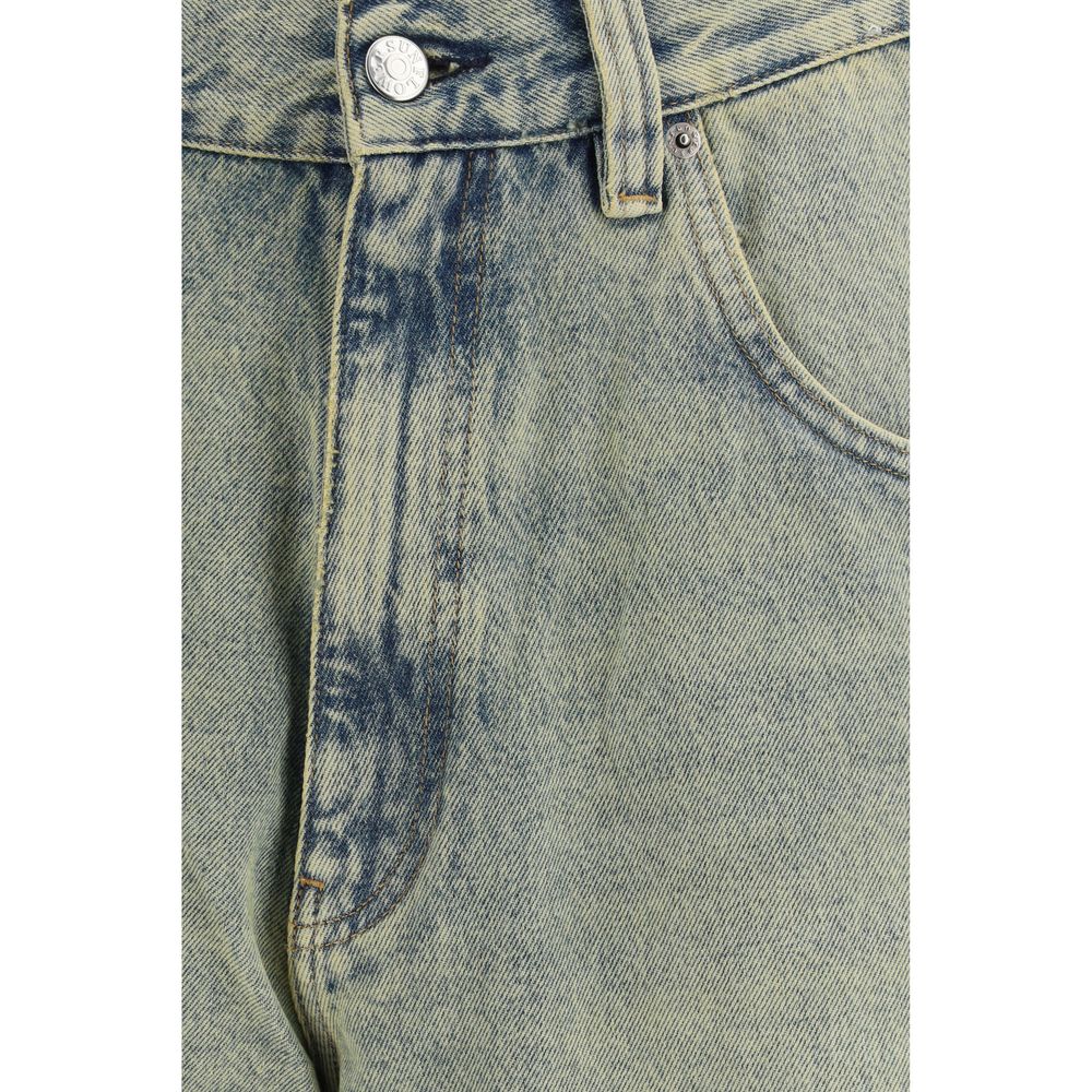 Sonnenblumenblaue Baumwoll-Bermudashorts