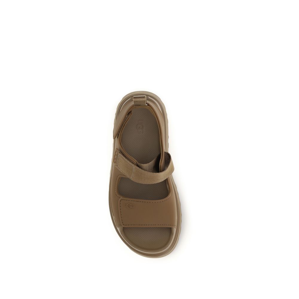 UGG Brown Recycled Polyester Flat Sandals