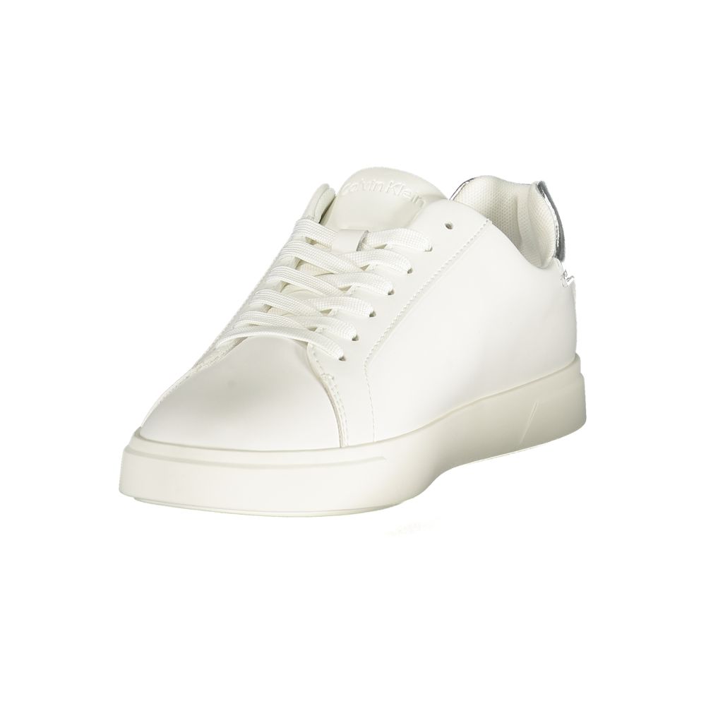 Calvin Klein White Polyester Low Top Sneakers