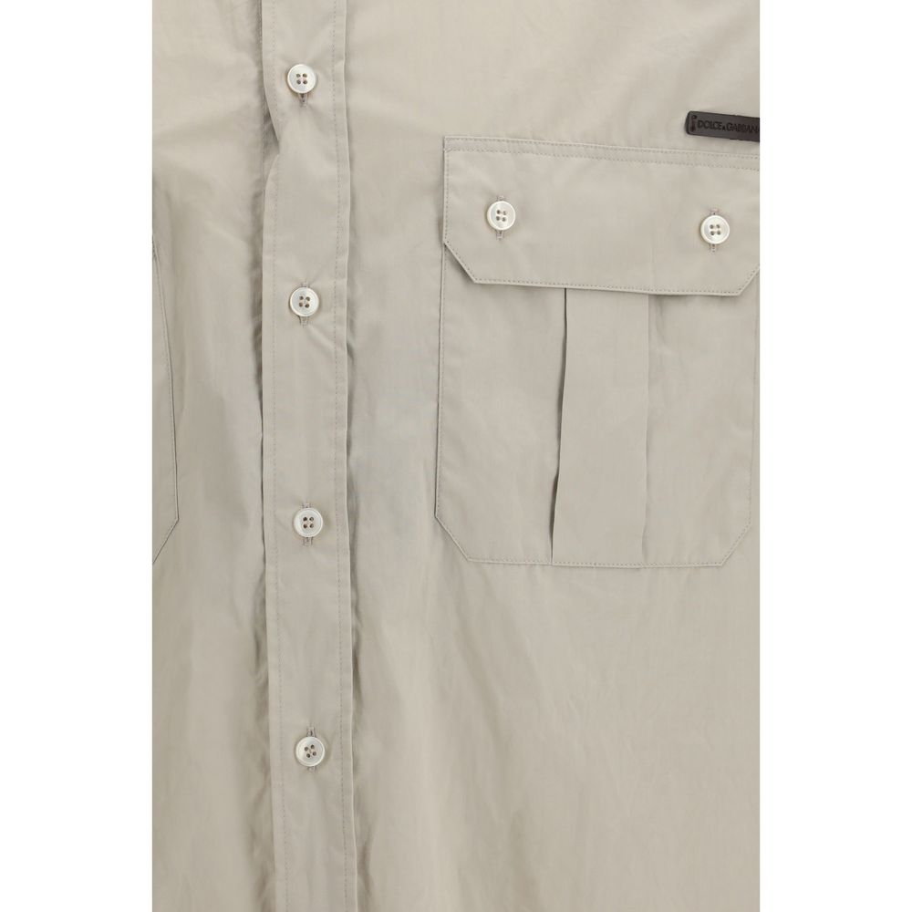 Dolce & Gabbana Beige Cotton Dress Shirt