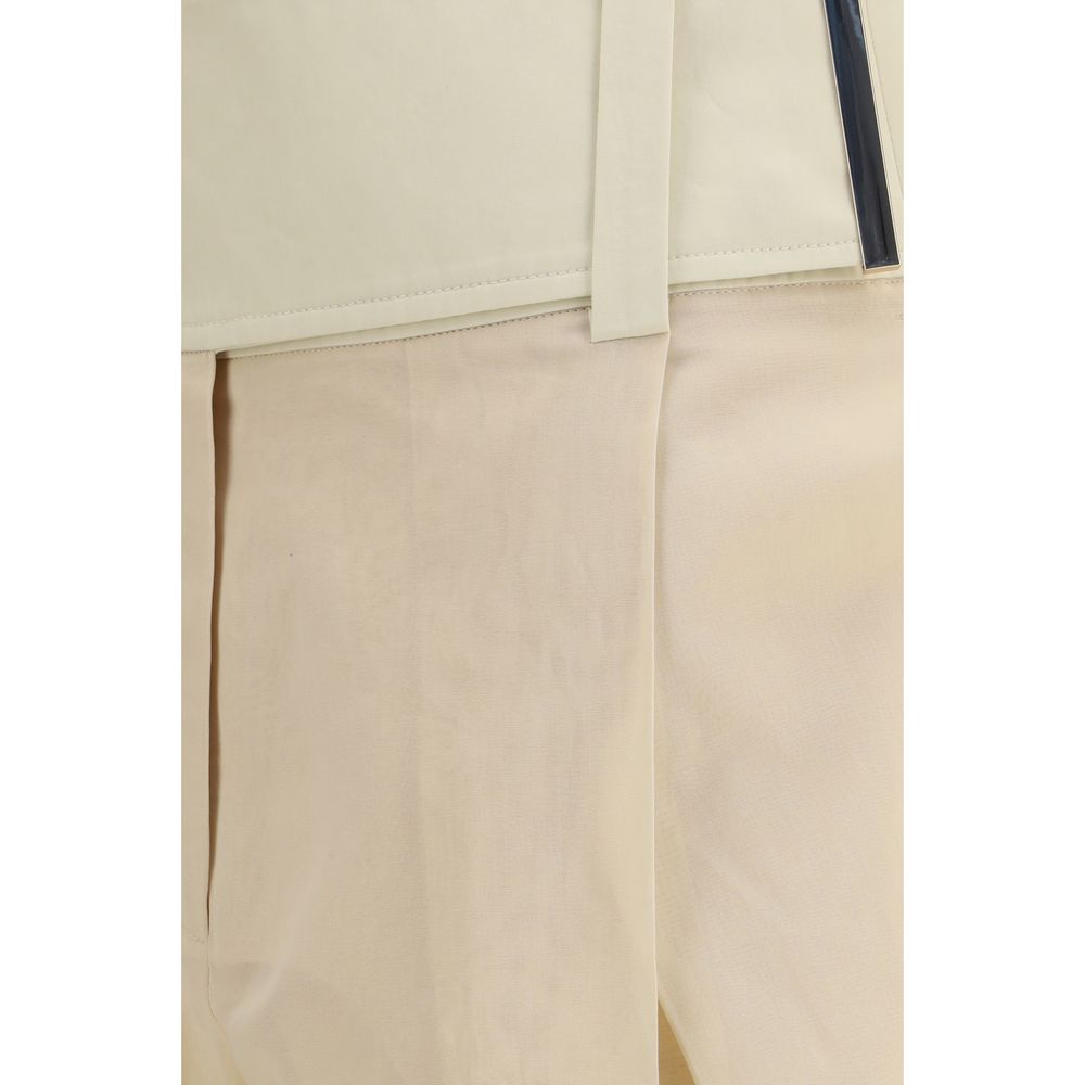 Max Mara Beige Freizeithose aus Baumwolle